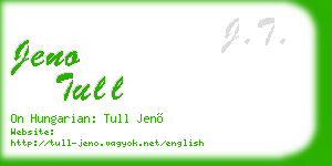 jeno tull business card